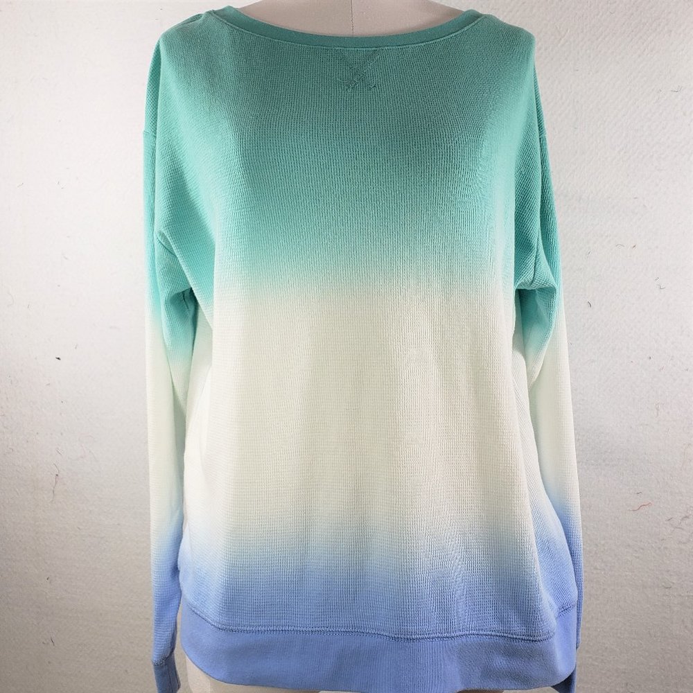Splendid NWT Loose Fit Dip Dye Thermal Knit Top S